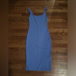 Zara blue midi dress. Fitted